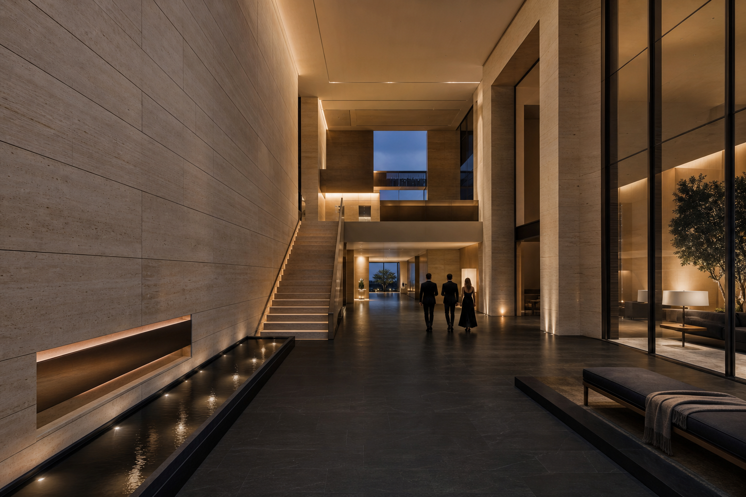 Architectural interior at Aber Stone Path